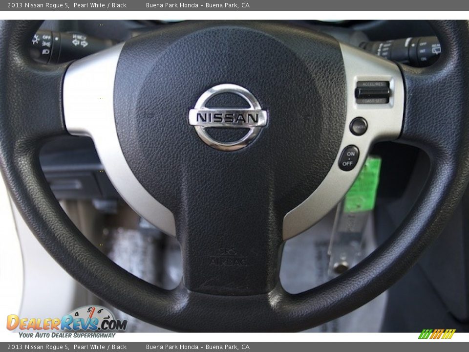 2013 Nissan Rogue S Pearl White / Black Photo #11