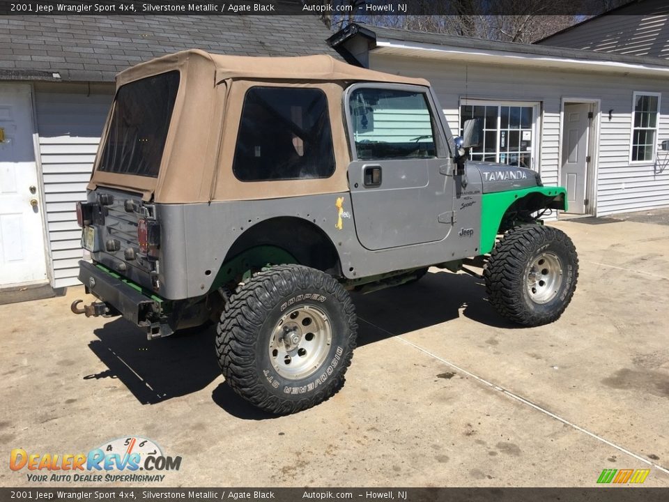 2001 Jeep Wrangler Sport 4x4 Silverstone Metallic / Agate Black Photo #3