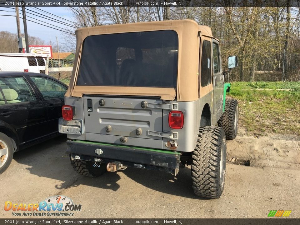 2001 Jeep Wrangler Sport 4x4 Silverstone Metallic / Agate Black Photo #5