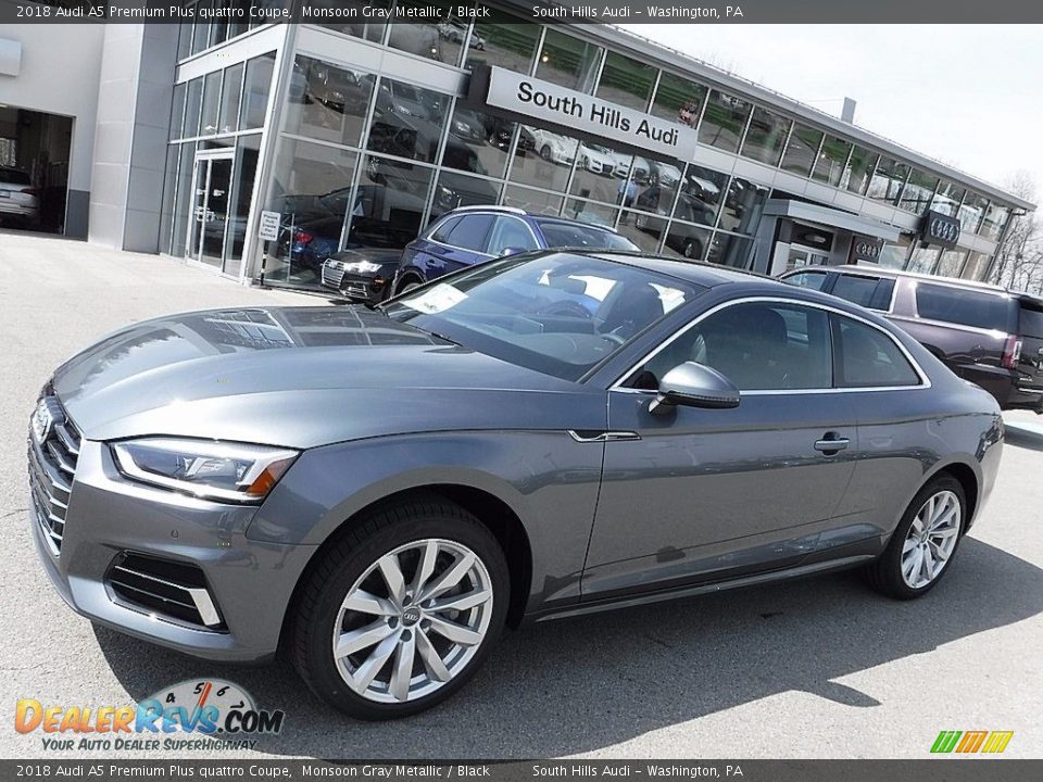 2018 Audi A5 Premium Plus quattro Coupe Monsoon Gray Metallic / Black Photo #1