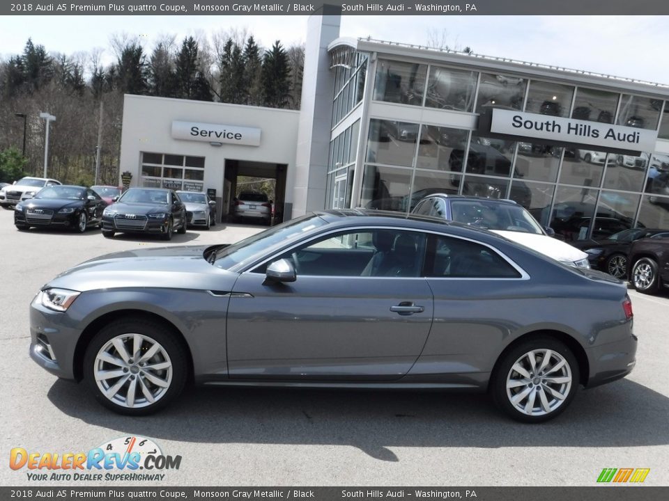 2018 Audi A5 Premium Plus quattro Coupe Monsoon Gray Metallic / Black Photo #2