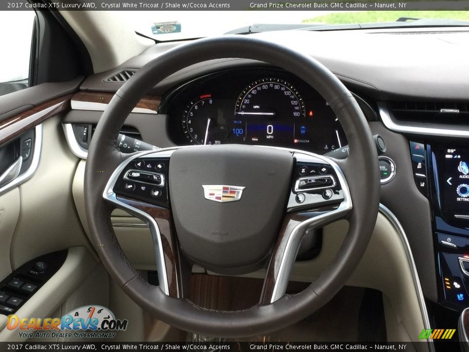 2017 Cadillac XTS Luxury AWD Crystal White Tricoat / Shale w/Cocoa Accents Photo #12