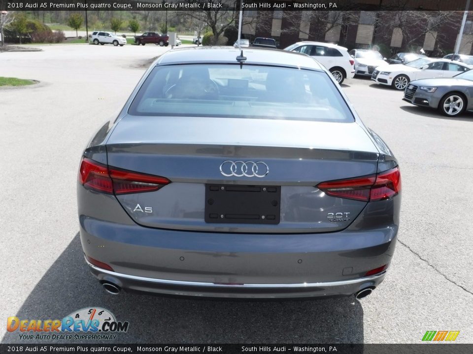 2018 Audi A5 Premium Plus quattro Coupe Monsoon Gray Metallic / Black Photo #14