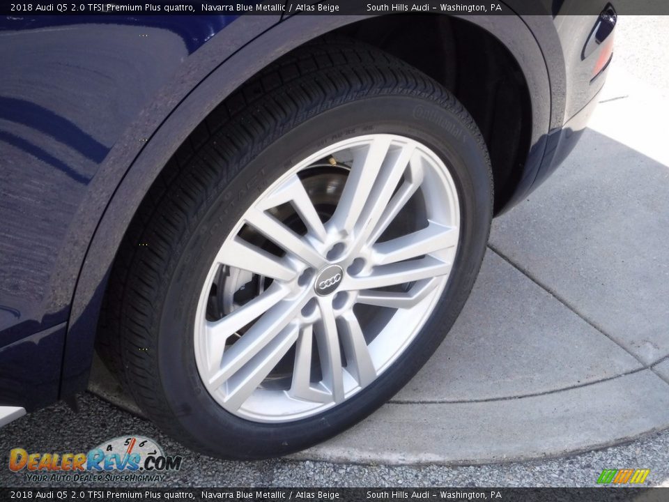 2018 Audi Q5 2.0 TFSI Premium Plus quattro Navarra Blue Metallic / Atlas Beige Photo #4