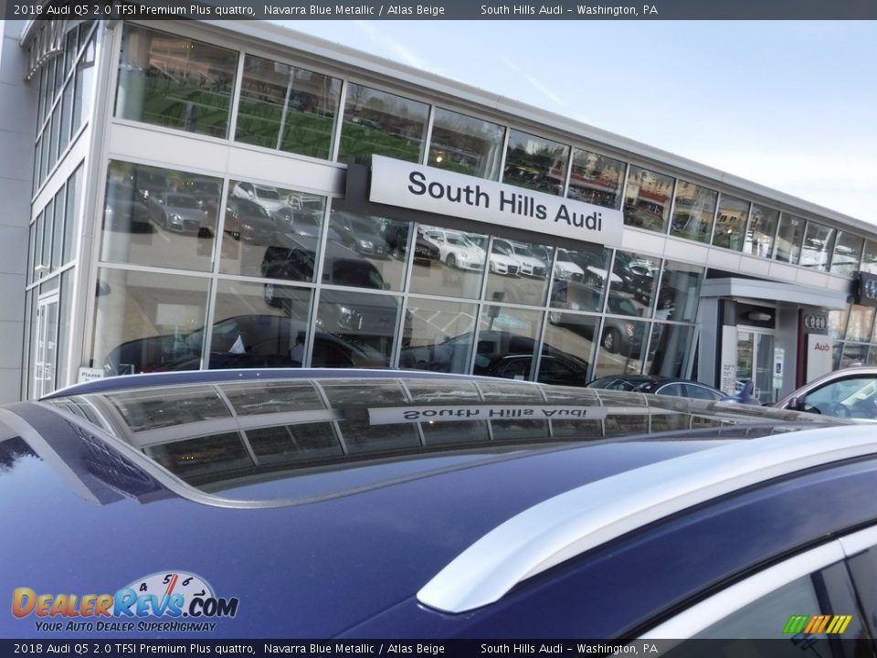 2018 Audi Q5 2.0 TFSI Premium Plus quattro Navarra Blue Metallic / Atlas Beige Photo #5