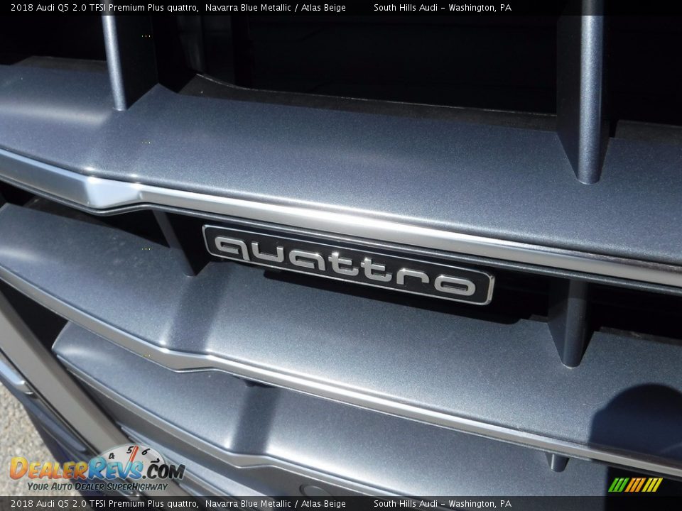 2018 Audi Q5 2.0 TFSI Premium Plus quattro Navarra Blue Metallic / Atlas Beige Photo #6