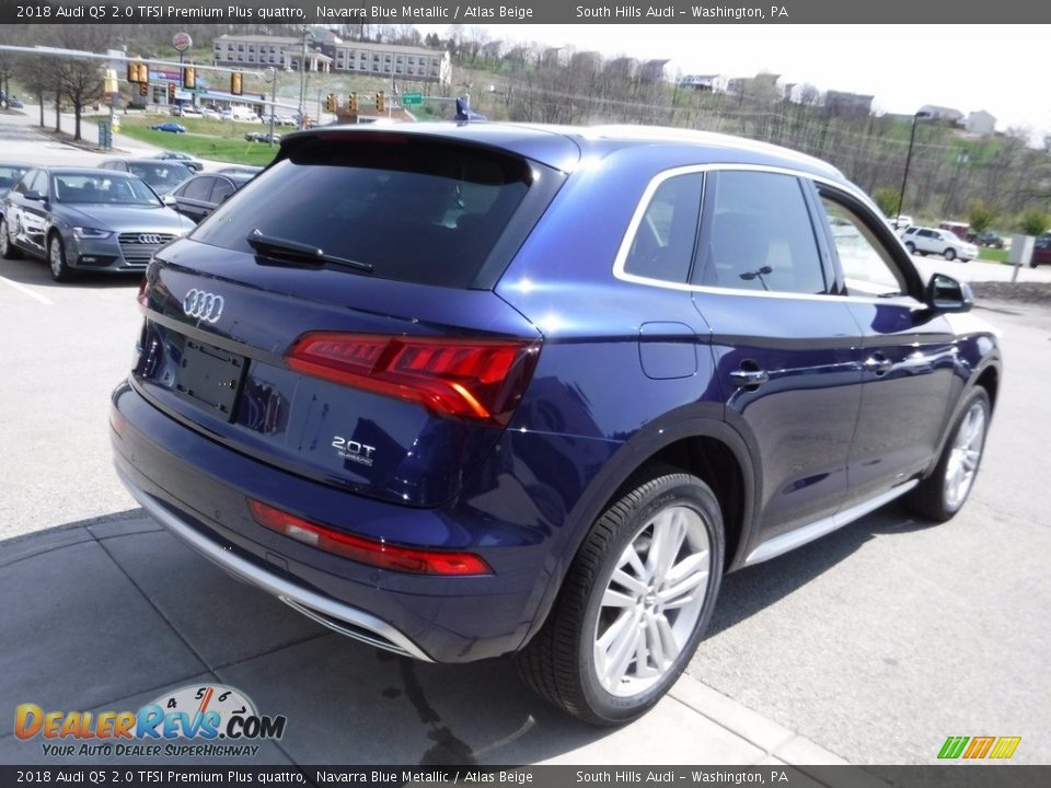 2018 Audi Q5 2.0 TFSI Premium Plus quattro Navarra Blue Metallic / Atlas Beige Photo #11