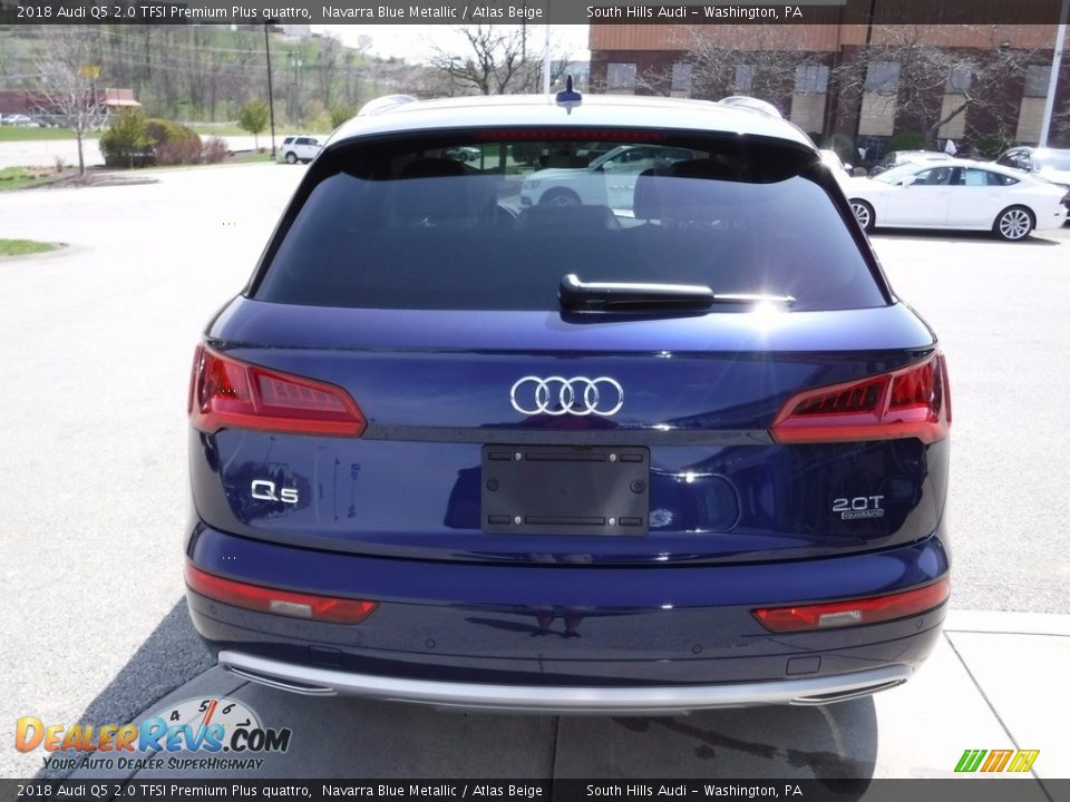 2018 Audi Q5 2.0 TFSI Premium Plus quattro Navarra Blue Metallic / Atlas Beige Photo #13
