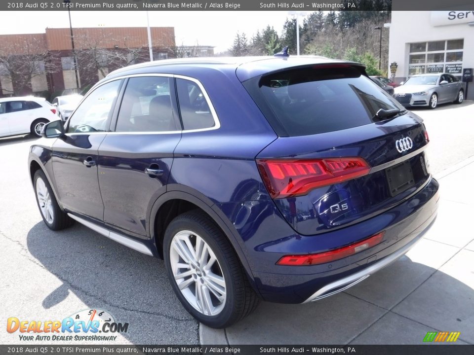 2018 Audi Q5 2.0 TFSI Premium Plus quattro Navarra Blue Metallic / Atlas Beige Photo #14