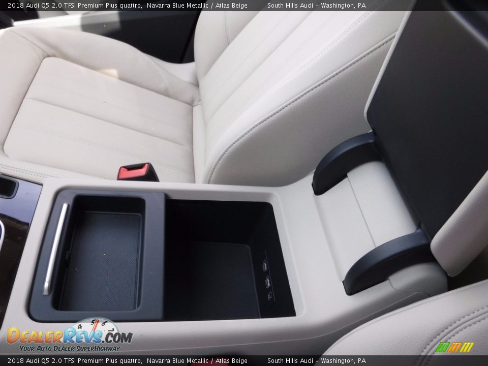 2018 Audi Q5 2.0 TFSI Premium Plus quattro Navarra Blue Metallic / Atlas Beige Photo #25