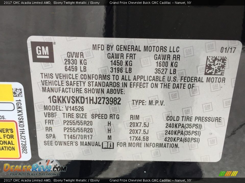 2017 GMC Acadia Limited AWD Ebony Twilight Metallic / Ebony Photo #11