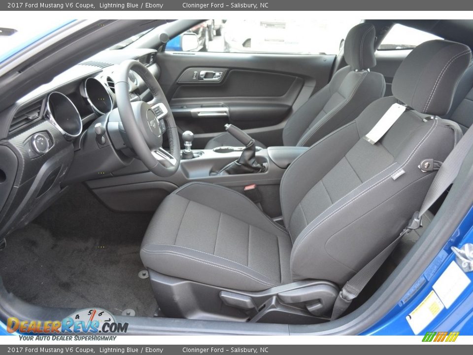 Ebony Interior - 2017 Ford Mustang V6 Coupe Photo #6