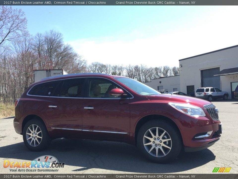 2017 Buick Enclave Leather AWD Crimson Red Tintcoat / Choccachino Photo #3