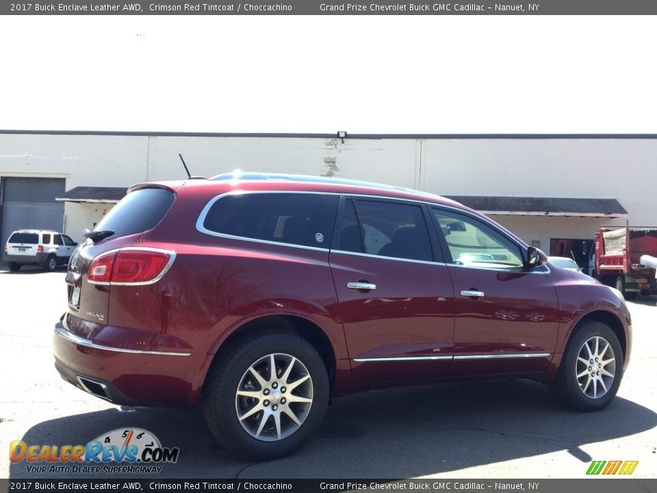 2017 Buick Enclave Leather AWD Crimson Red Tintcoat / Choccachino Photo #4