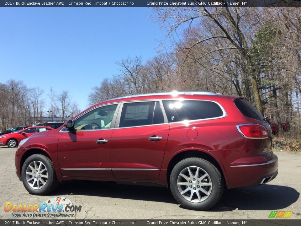 2017 Buick Enclave Leather AWD Crimson Red Tintcoat / Choccachino Photo #6