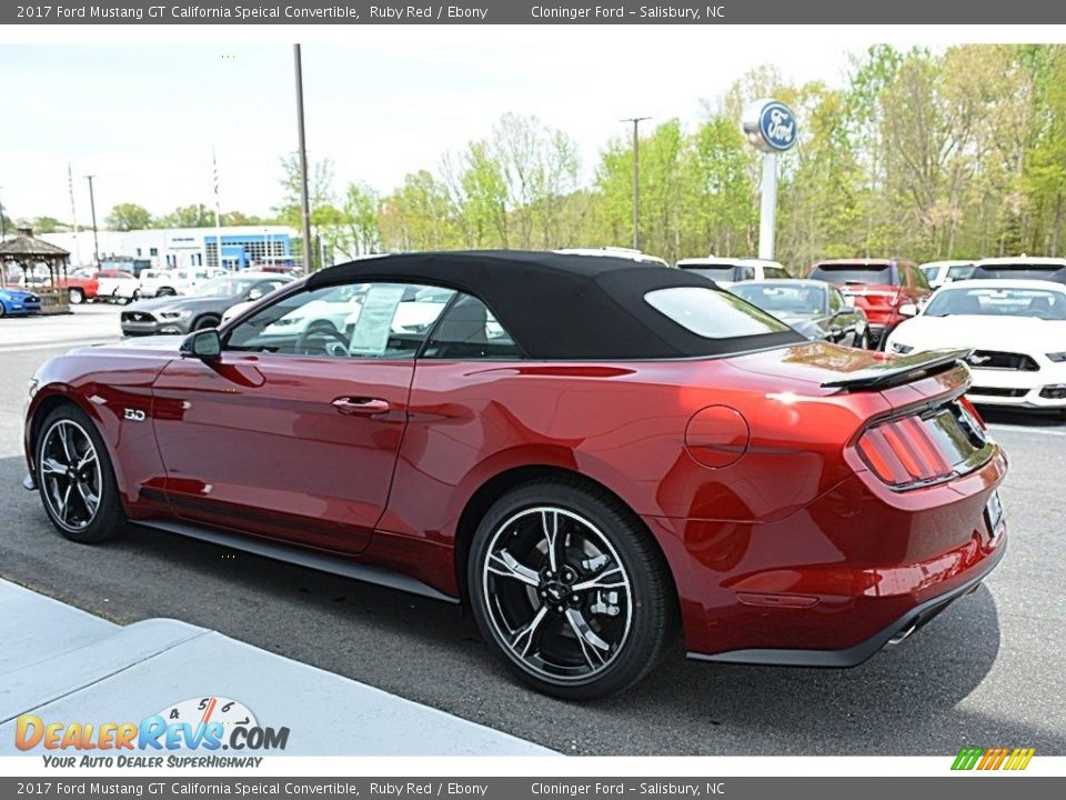 2017 Ford Mustang GT California Speical Convertible Ruby Red / Ebony Photo #21