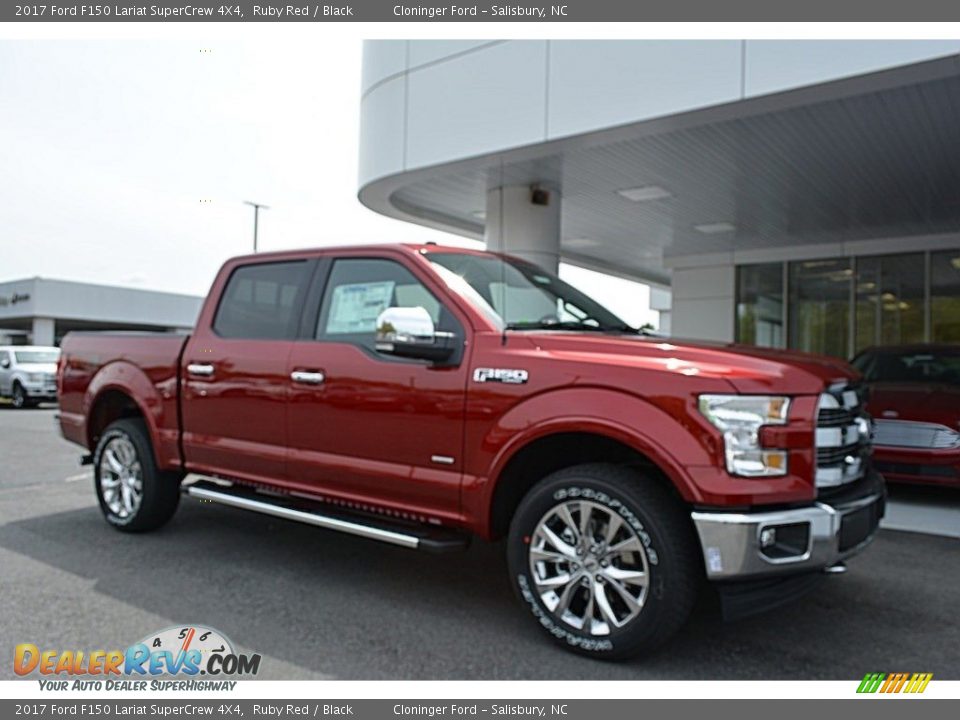 2017 Ford F150 Lariat SuperCrew 4X4 Ruby Red / Black Photo #1