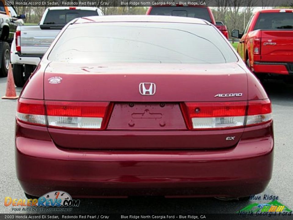 2003 Honda Accord EX Sedan Redondo Red Pearl / Gray Photo #4