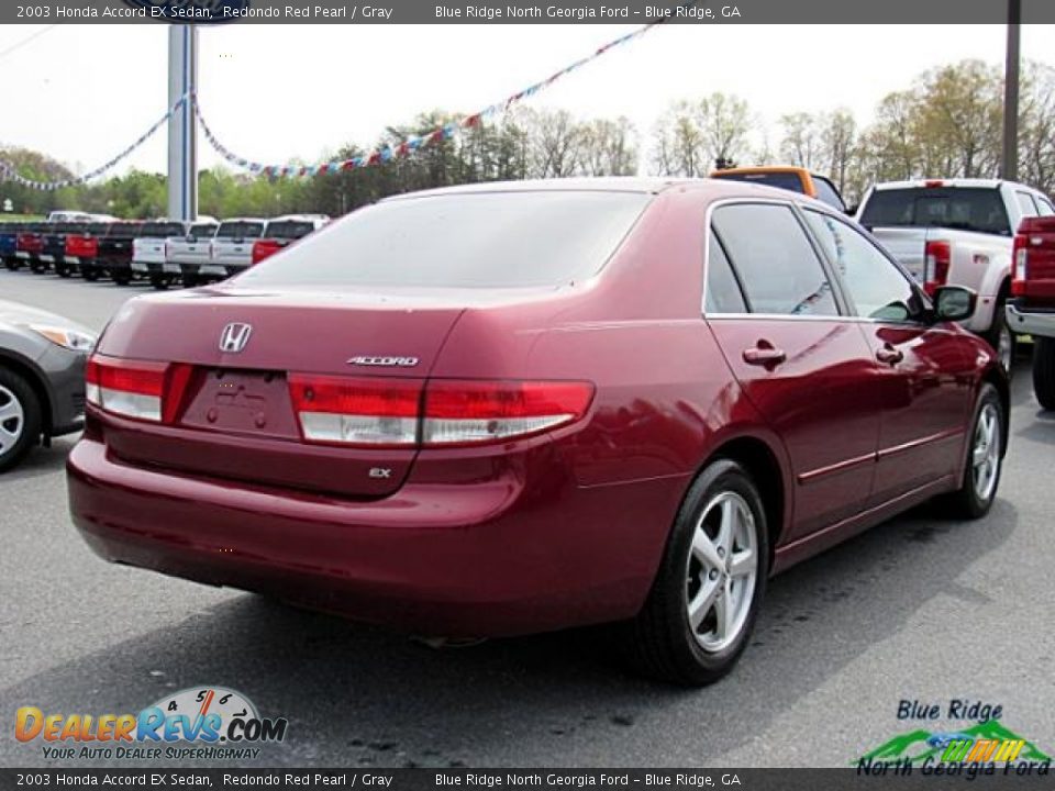 2003 Honda Accord EX Sedan Redondo Red Pearl / Gray Photo #5