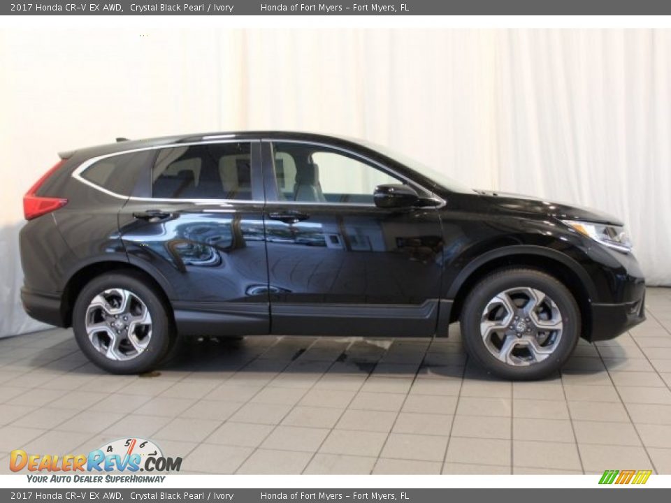 2017 Honda CR-V EX AWD Crystal Black Pearl / Ivory Photo #2