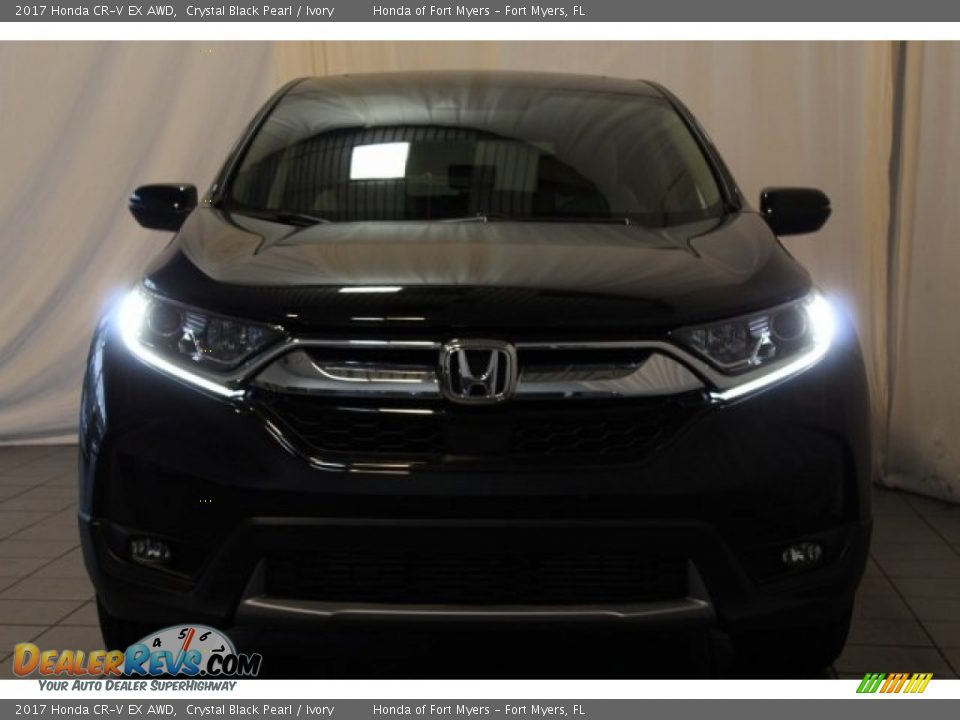 2017 Honda CR-V EX AWD Crystal Black Pearl / Ivory Photo #3
