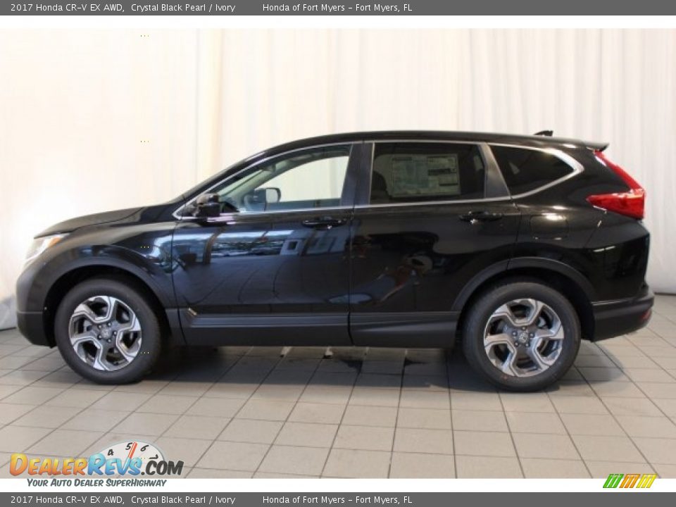 2017 Honda CR-V EX AWD Crystal Black Pearl / Ivory Photo #4