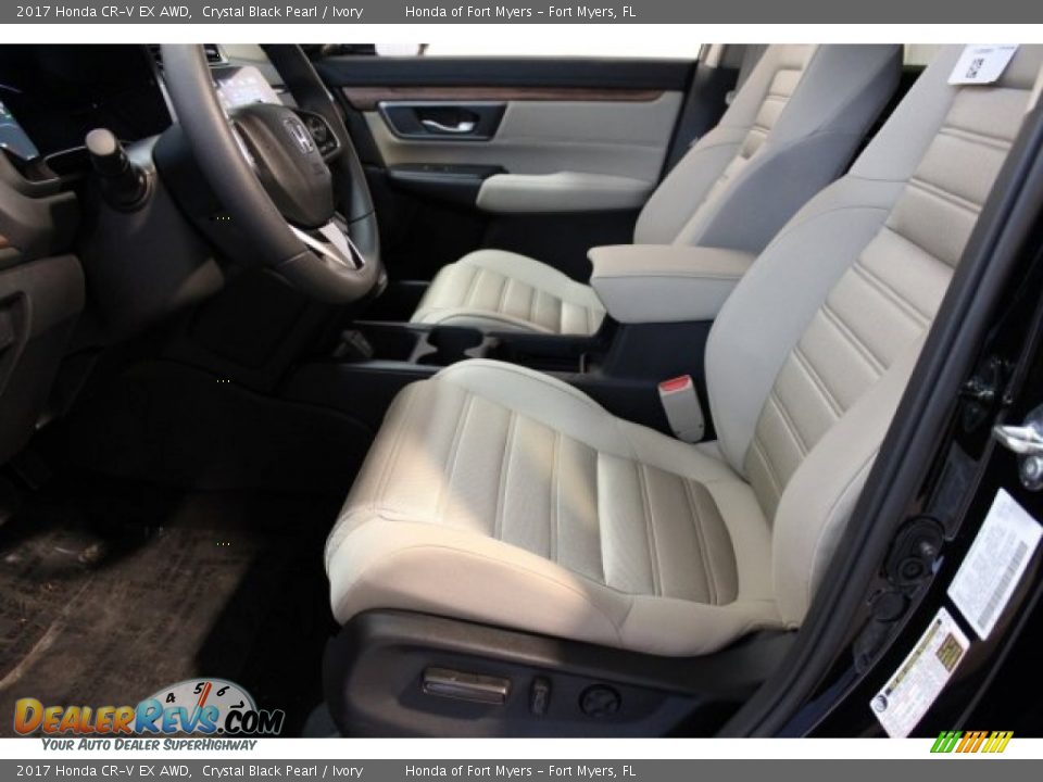 2017 Honda CR-V EX AWD Crystal Black Pearl / Ivory Photo #8