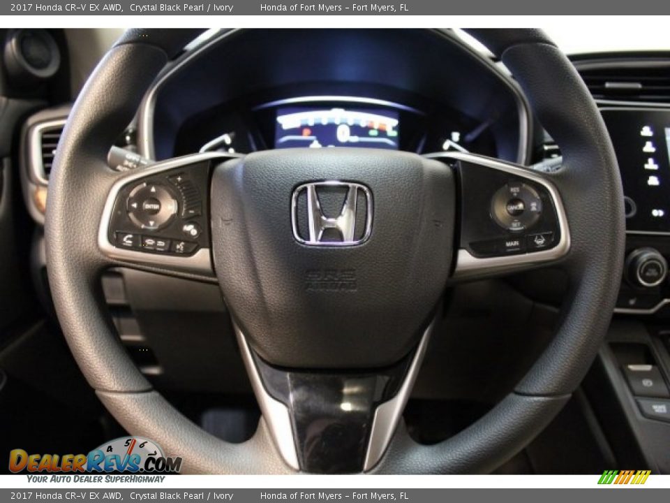 2017 Honda CR-V EX AWD Crystal Black Pearl / Ivory Photo #11