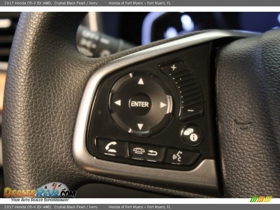 2017 Honda CR-V EX AWD Crystal Black Pearl / Ivory Photo #12
