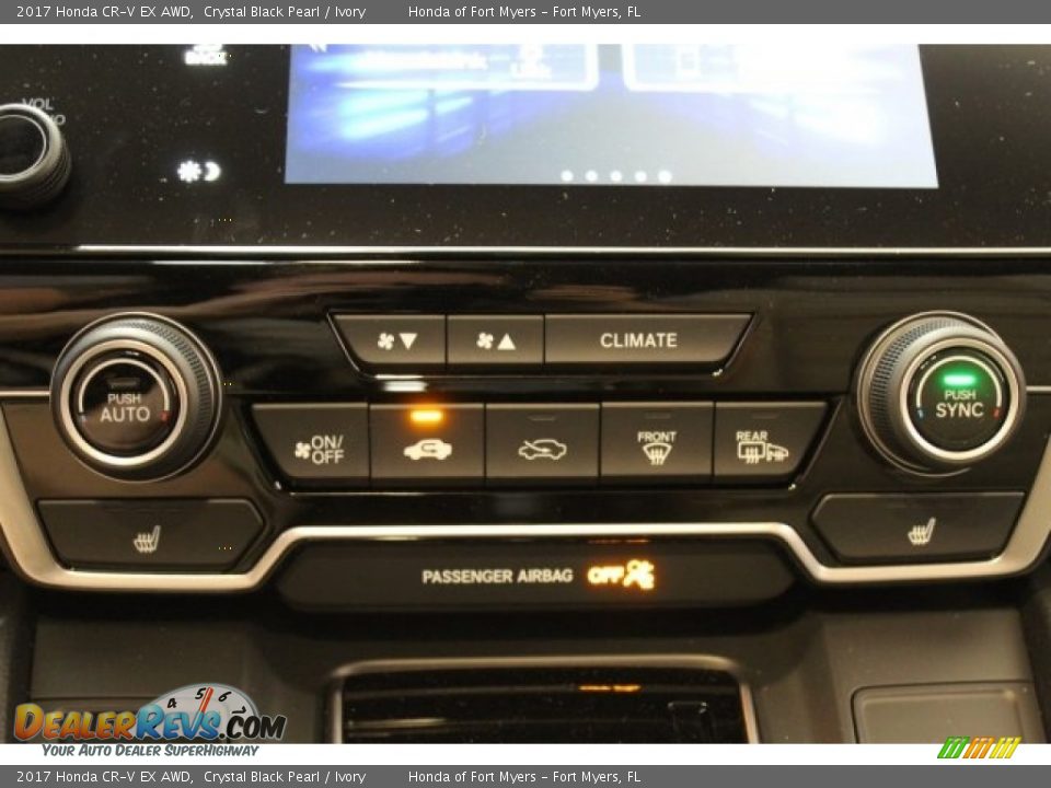 2017 Honda CR-V EX AWD Crystal Black Pearl / Ivory Photo #17