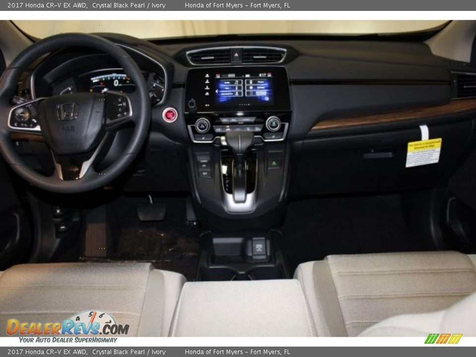 2017 Honda CR-V EX AWD Crystal Black Pearl / Ivory Photo #26