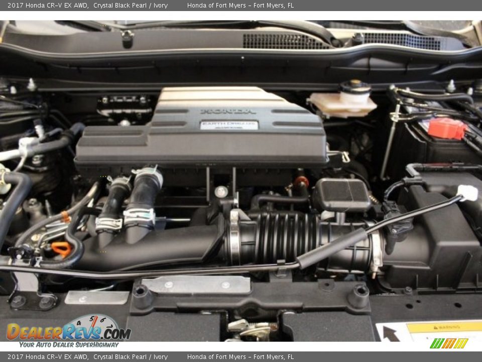 2017 Honda CR-V EX AWD Crystal Black Pearl / Ivory Photo #28