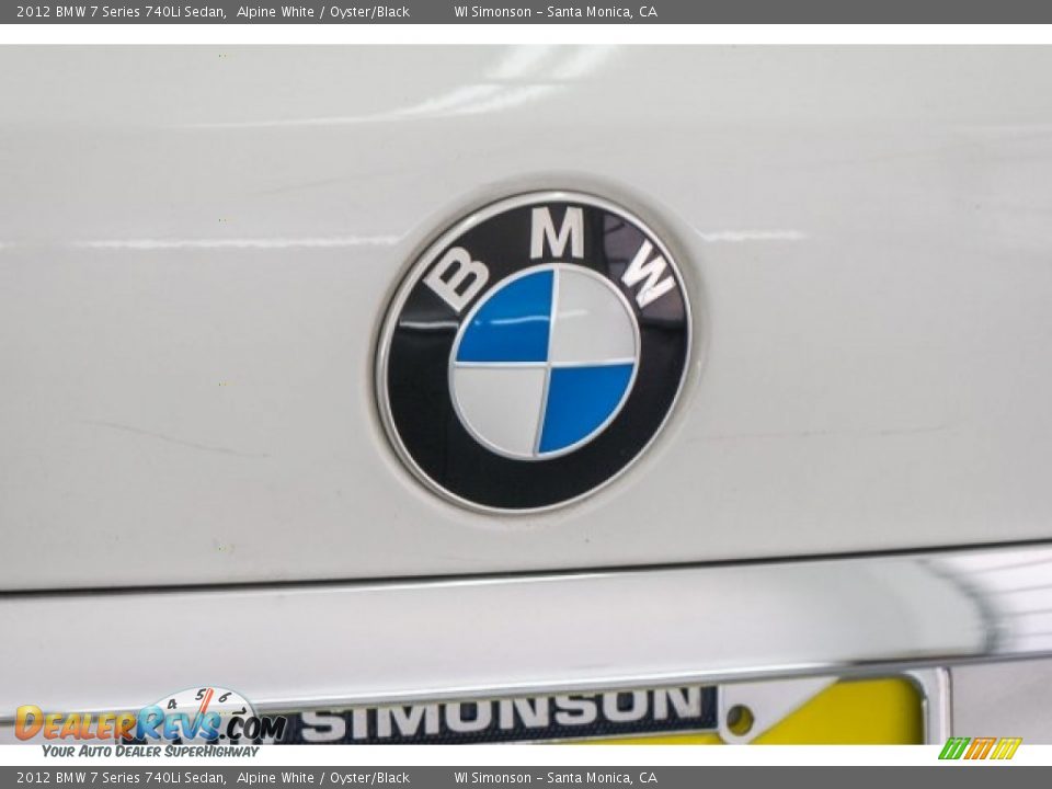 2012 BMW 7 Series 740Li Sedan Alpine White / Oyster/Black Photo #28
