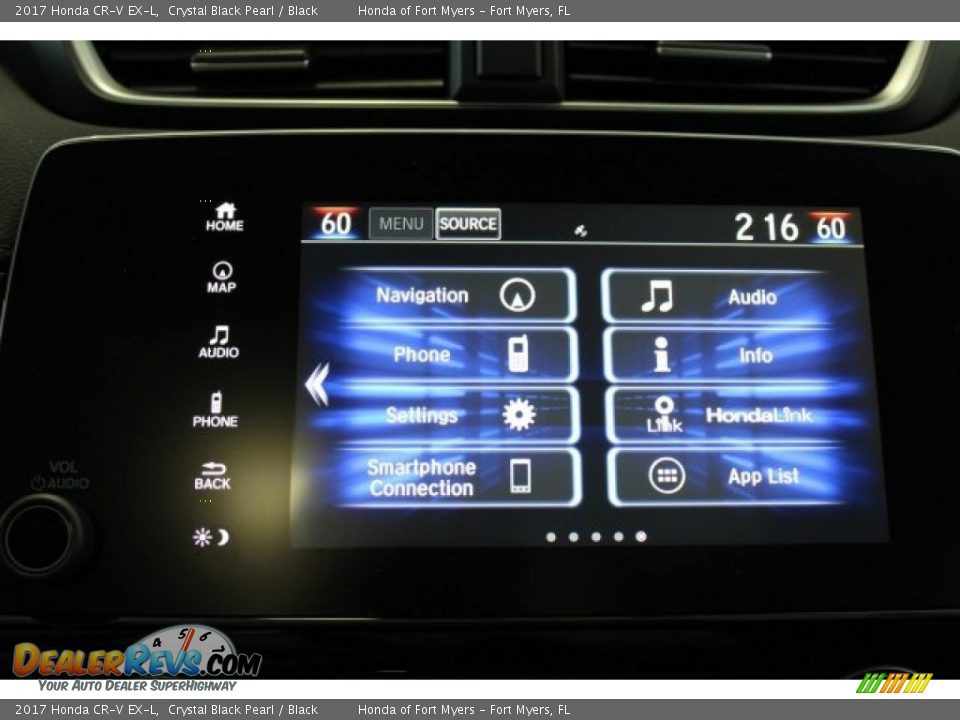 2017 Honda CR-V EX-L Crystal Black Pearl / Black Photo #17