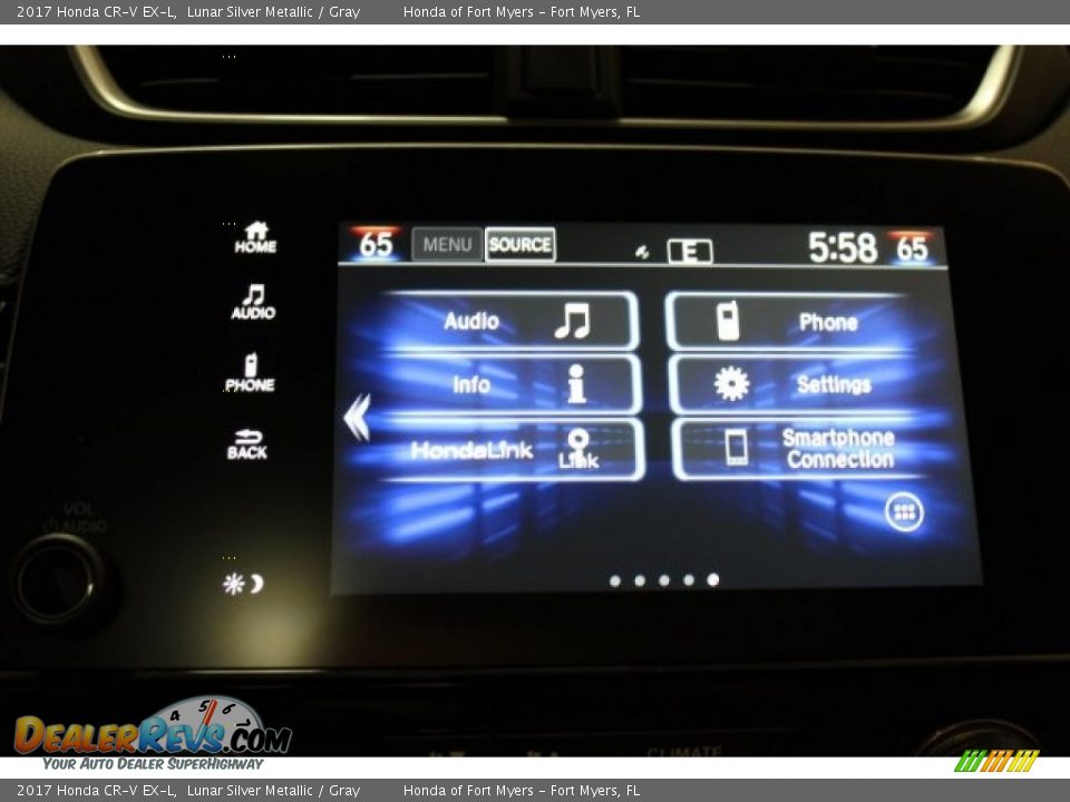 2017 Honda CR-V EX-L Lunar Silver Metallic / Gray Photo #15