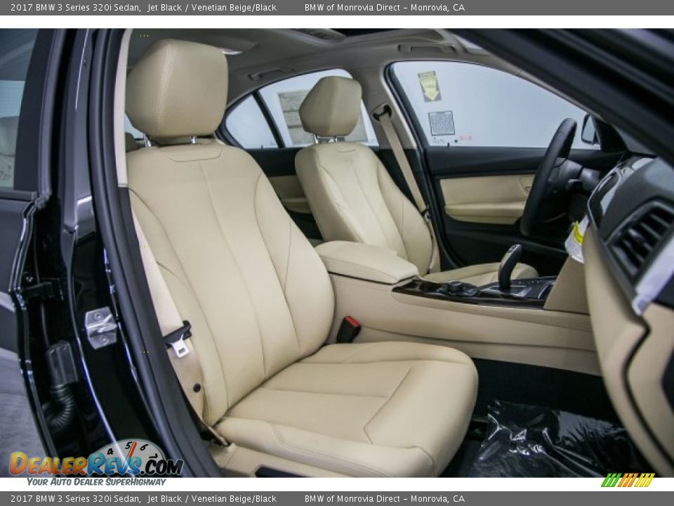 2017 BMW 3 Series 320i Sedan Jet Black / Venetian Beige/Black Photo #2