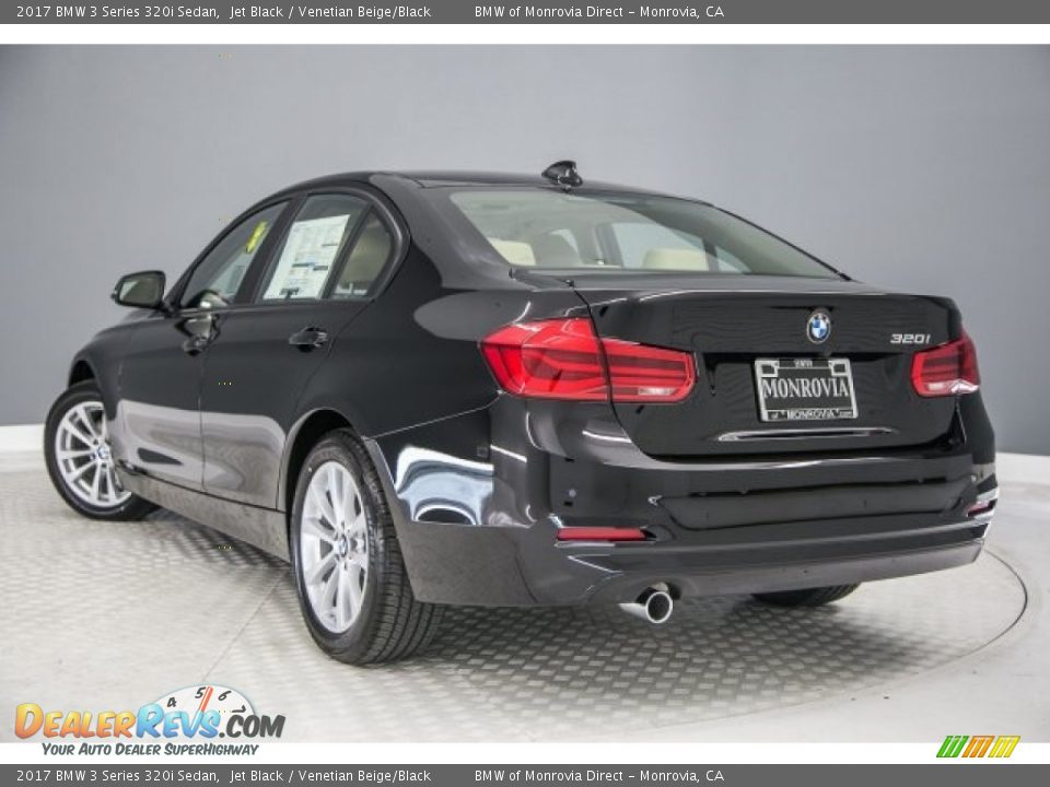 2017 BMW 3 Series 320i Sedan Jet Black / Venetian Beige/Black Photo #3