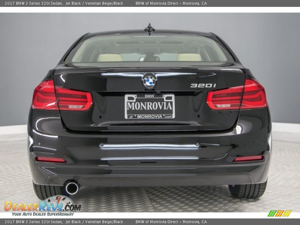 2017 BMW 3 Series 320i Sedan Jet Black / Venetian Beige/Black Photo #4