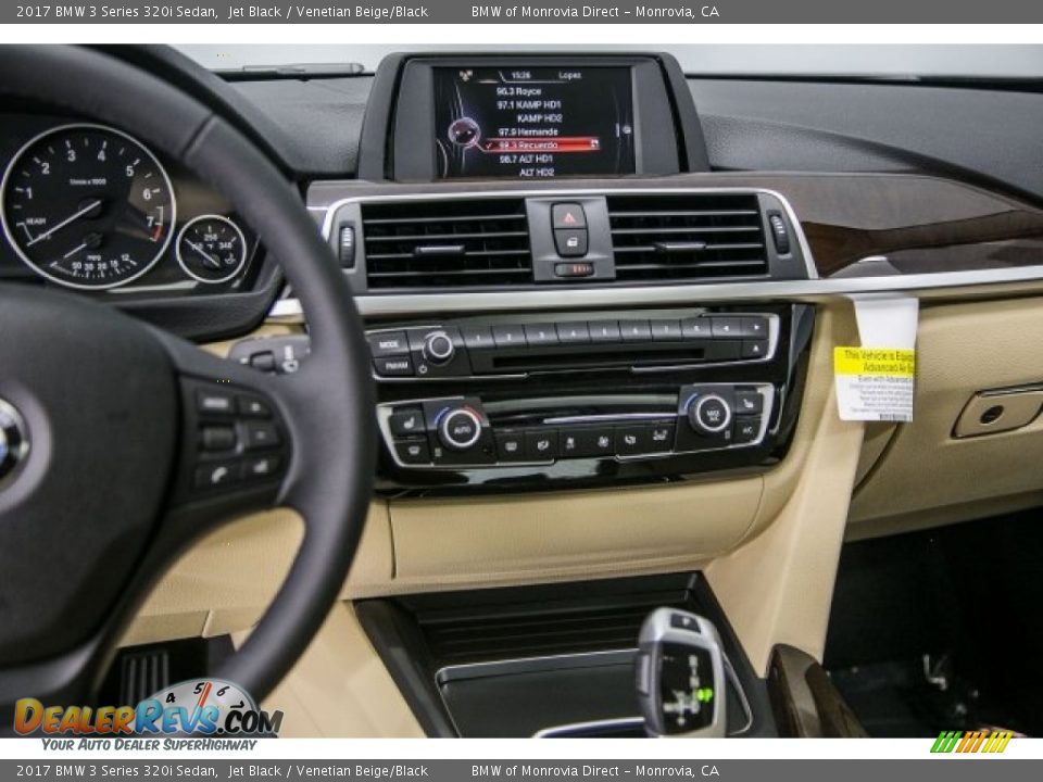 2017 BMW 3 Series 320i Sedan Jet Black / Venetian Beige/Black Photo #6