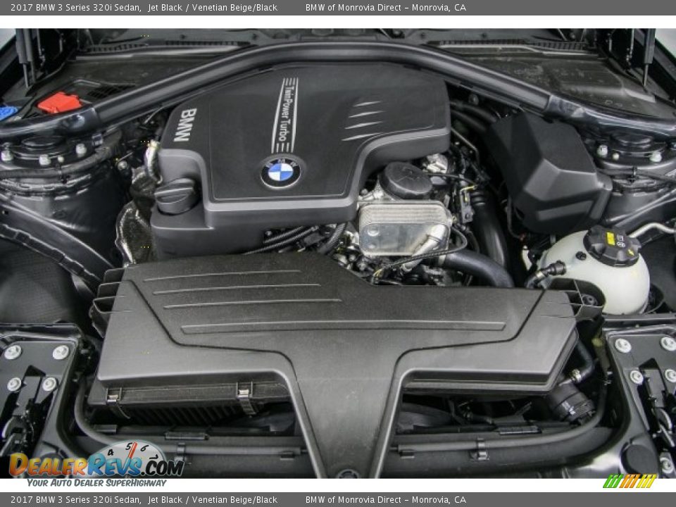 2017 BMW 3 Series 320i Sedan Jet Black / Venetian Beige/Black Photo #8