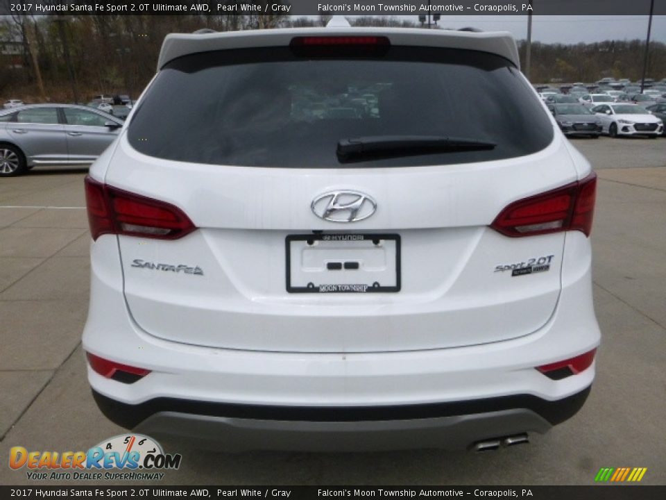2017 Hyundai Santa Fe Sport 2.0T Ulitimate AWD Pearl White / Gray Photo #6