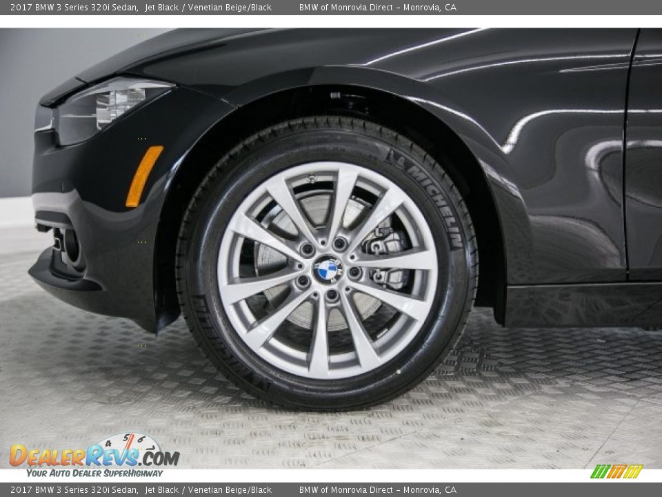2017 BMW 3 Series 320i Sedan Jet Black / Venetian Beige/Black Photo #9