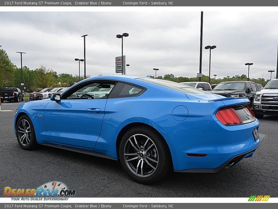 2017 Ford Mustang GT Premium Coupe Grabber Blue / Ebony Photo #19