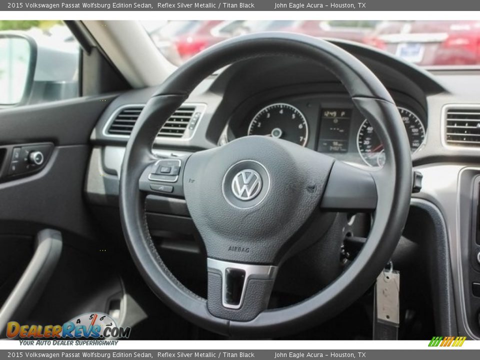2015 Volkswagen Passat Wolfsburg Edition Sedan Reflex Silver Metallic / Titan Black Photo #28