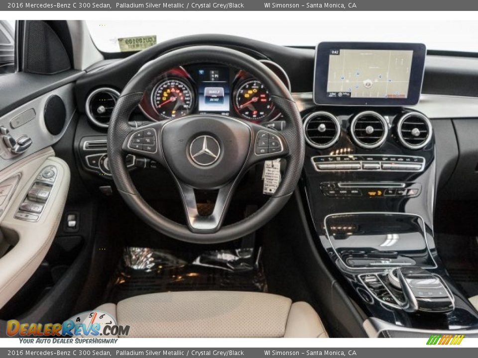2016 Mercedes-Benz C 300 Sedan Palladium Silver Metallic / Crystal Grey/Black Photo #4