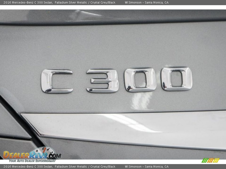 2016 Mercedes-Benz C 300 Sedan Palladium Silver Metallic / Crystal Grey/Black Photo #7