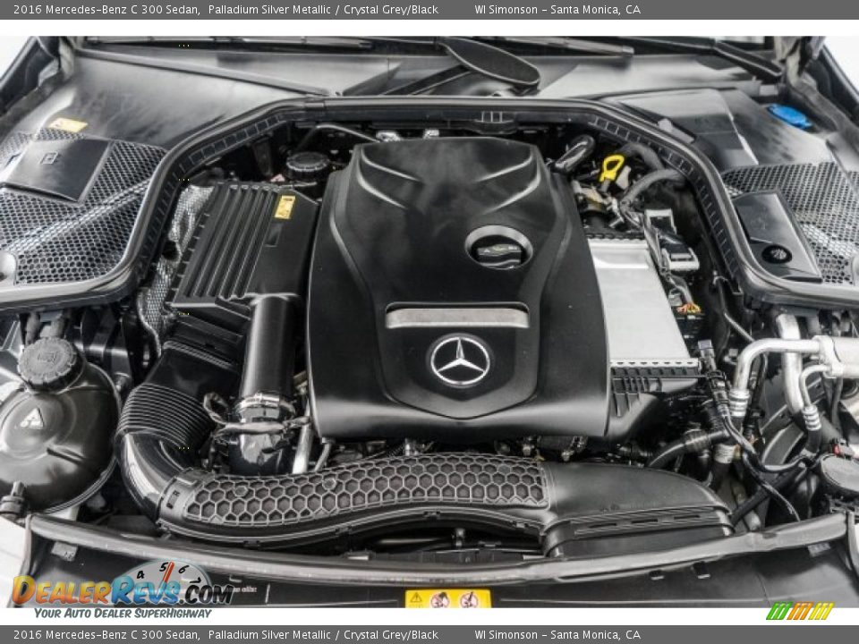 2016 Mercedes-Benz C 300 Sedan Palladium Silver Metallic / Crystal Grey/Black Photo #9
