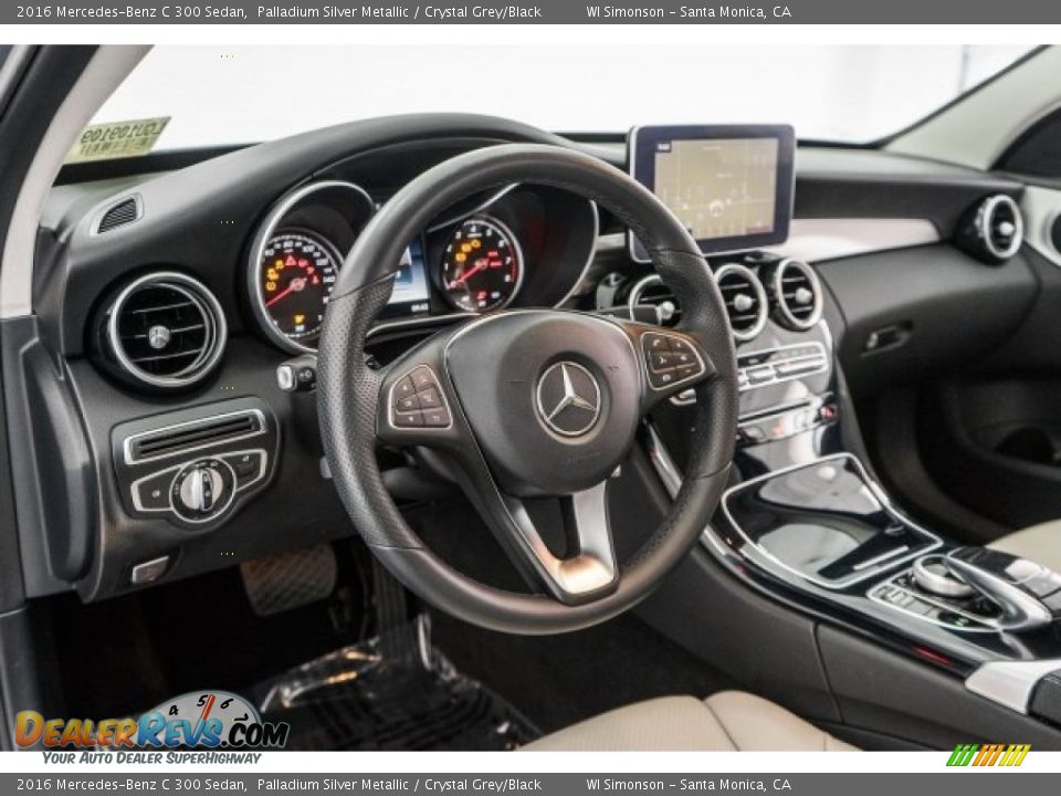 2016 Mercedes-Benz C 300 Sedan Palladium Silver Metallic / Crystal Grey/Black Photo #20
