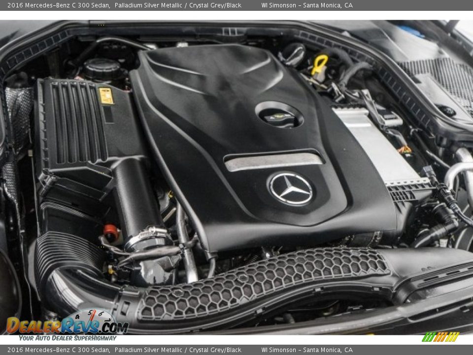 2016 Mercedes-Benz C 300 Sedan Palladium Silver Metallic / Crystal Grey/Black Photo #27