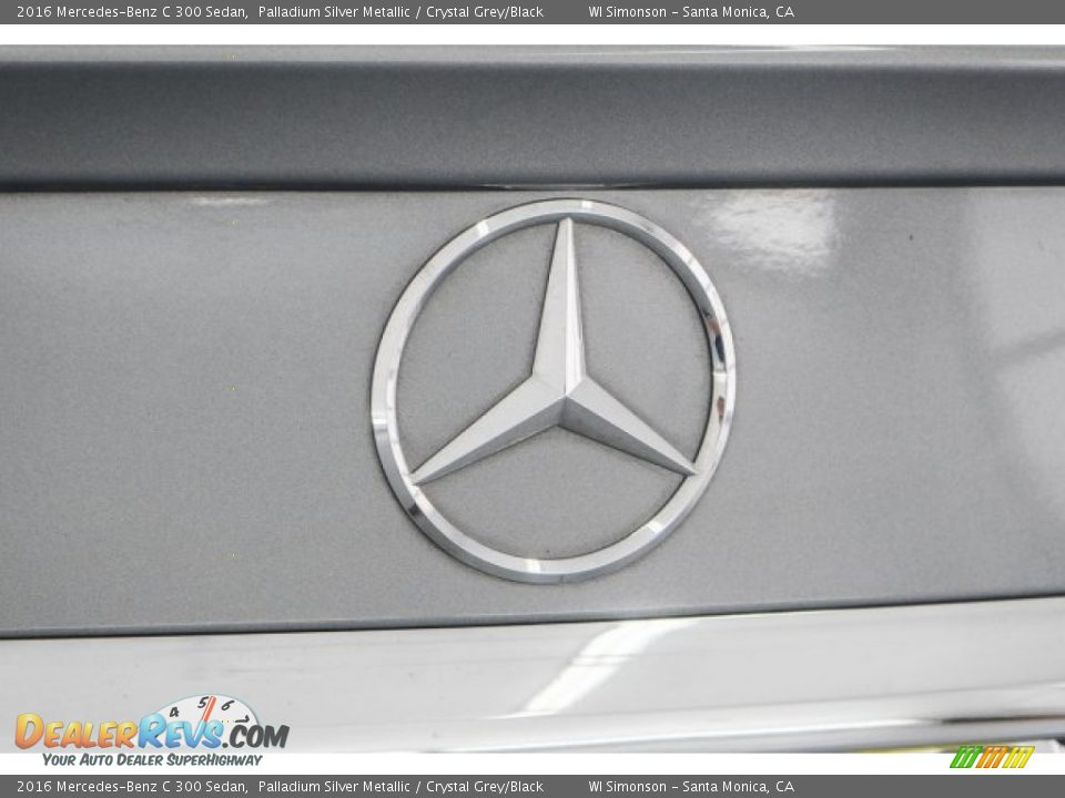 2016 Mercedes-Benz C 300 Sedan Palladium Silver Metallic / Crystal Grey/Black Photo #30